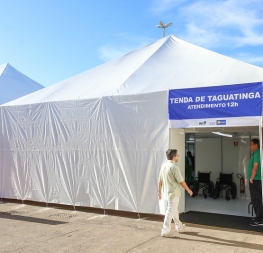 Inaugurada tenda de acolhimento para pacientes com dengue em Taguatinga
